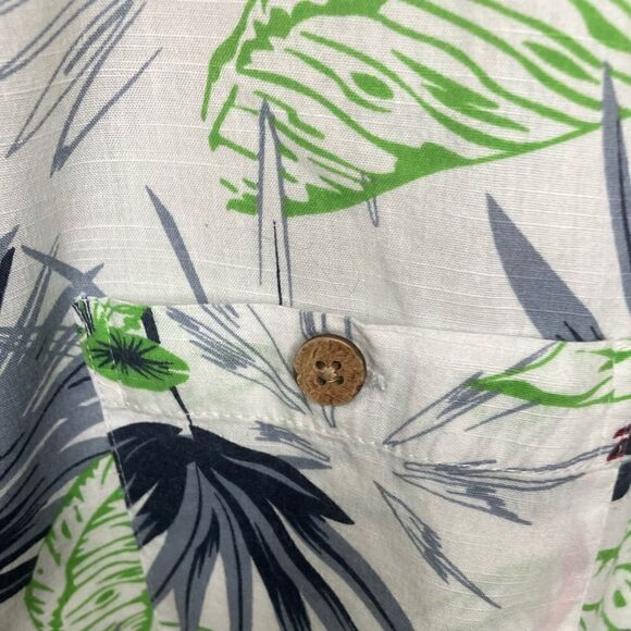 Vintage Alexander Julian  COLOURS M Camp Vacation Hawaiian Flamingo Unisex shirt - Picture 7 of 12